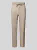 Zuitable Slim Fit Anzughose mit Bindegürtel Modell 'SPARTAFLEX' Beige