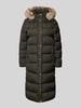 Lauren Ralph Lauren Gewatteerde lange jas met capuchon en ritszakken Olijfgroen