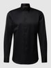 Jake*s Slim Fit Business-Hemd von Jake*s mit Kentkragen Schwarz