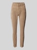 OPUS Slim fit corduroy broek met knoopsluiting, model 'Evita' Lichtbruin