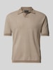 Emporio Armani Regular Fit Poloshirt mit Strukturmuster Beige