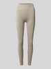 BORN LIVING YOGA Sportlegging met brede elastische band, model 'Alana' Beige