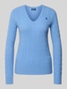 Polo Ralph Lauren Gebreide pullover met kasjmier, model 'KIMBERLY' Bleu