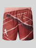 Lacoste Regular fit korte broek met labelbadge Roestrood