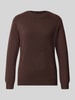 ONLY Regular Fit Pullover mit Rundhalsausschnitt Modell 'RICA' Schoko Melange