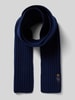 Polo Ralph Lauren Wollen sjaal met label- en motiefstitching, model 'BEAR' Marineblauw