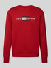 Tommy Hilfiger Sweatshirt mit Label-Stitching Dunkelrot