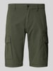 s.Oliver BLACK LABEL Relaxed Fit Cargo-Bermudas aus Baumwoll-Elasthan-Mix Oliv