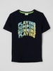 s.Oliver RED LABEL T-Shirt aus Baumwolle  Marineblau