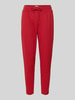 ICHI Joggingbroek met verkorte pasvorm en elastische band Rood