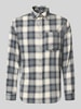JACK & JONES Slim Fit Freizeithemd aus reiner Baumwolle Modell 'James' Offwhite