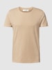 GABBA T-Shirt in unifarbenem Design Modell 'Konrad' Beige