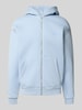 REVIEW Regular Fit Sweatjacke mit Logo-Applikation Eisblau