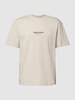 Jack & Jones T-shirt met ronde hals, model 'JORVESTERBRO' Offwhite