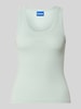 HUGO Blue Regular Fit Tanktop aus Baumwoll-Mix Modell 'Damatank_B' Schilf