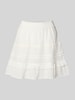 Vero Moda Ausgestellter Mini-Rock aus reiner Baumwolle Modell 'PRETTY' Weiss