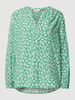 Tom Tailor Blouse van pure viscose met all-over motief Groen