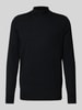 Profuomo Sweter z wełny merynosowej ze stójką Czarny