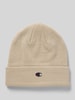 CHAMPION Beanie mit Label-Detail Beige