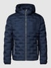 Tom Tailor Hybride jack met labeldetails, model 'REPEAT' Donkerblauw