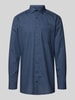 OLYMP Level Five Slim fit zakelijk overhemd, model 'Global' Marineblauw