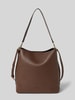 Seidenfelt Handtasche in Leder-Optik Modell 'Nelma' Dunkelbraun