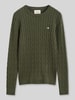 GANT Pullover mit Logo-Stitching Dunkelgruen