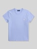 Polo Ralph Lauren Regular Fit T-Shirt aus reiner Baumwolle Hellblau