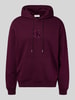 Calvin Klein Jeans Regular Fit Hoodie mit Logo-Patch Modell 'Fleece' Pflaume