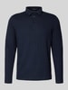 JOOP! Collection Gebreide pullover met kentkraag, model 'Bryson' Marineblauw