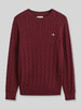 GANT Regular Fit Pullover aus reiner Baumwolle Bordeaux