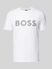 BOSS Green T-shirt met labelprint Wit