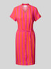 Vila Knielanges Kleid aus Viskose mit Bindegürtel Orange