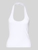 REVIEW Figurbetontes Neckholder-Top mit Rundhalsausschnitt Weiss