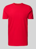 Christian Berg Men T-Shirt mit geripptem Rundhalsausschnitt Rot