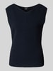 BOSS Blousetop van viscosemix, model 'Faitini' Marineblauw