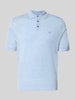 Fynch-Hatton Regular Fit Poloshirt aus reiner Baumwolle in Strick-Optik Hellblau