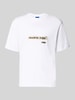 HUGO Blue Regular Fit T-Shirt aus reiner Baumwolle Modell 'Naxter' Weiss