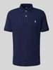 Polo Ralph Lauren Slim fit poloshirt met labelstitching Donkerblauw