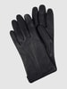 EEM Touchscreen-handschoenen van leer Donkerblauw