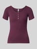 PIECES Slim Fit T-Shirt aus Baumwoll-Mix Modell 'KITTE' Bordeaux