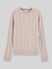 Tommy Hilfiger Regular fit pullover van pure wol Zand