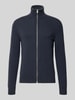 Marc O'Polo Regular Fit Strickjacke aus Baumwoll-Mix mit Schurwoll-Anteil Marine