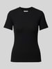 Marc O'Polo Denim T-Shirt mit Ripp-Optik Black