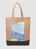 Esprit Tote bag van katoen Beige