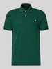 Polo Ralph Lauren Slim fit poloshirt met labelstitching Donkergroen