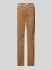 Cambio Flared corduroy broek met 5-pocketmodel, model 'PARIS' Camel