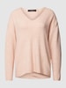 Vero Moda Sweter z dzianiny z fakturowanym wzorem model ‘CREWLEFILE’ Różowawy