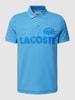 Lacoste Poloshirt met labelprint Koningsblauw