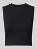 Jake*s Casual Tanktop in Ripp-Optik Black